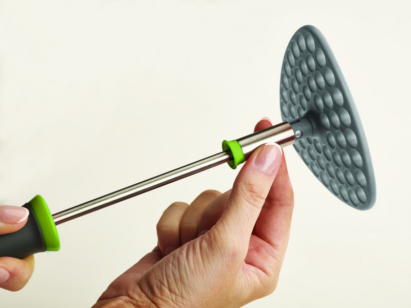 Delta Folding Masher - Grey / Green - Joseph Joseph