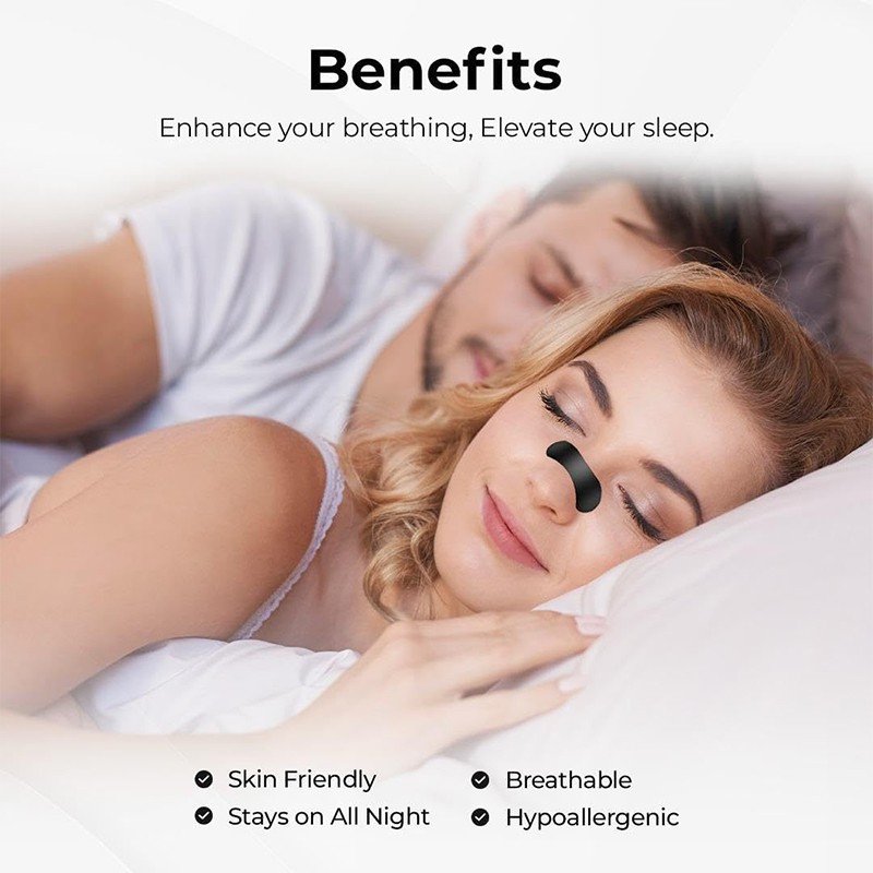 10pcs Nasal Strips for Enhanced Breathing - Strong Adhesive Snoring Relief