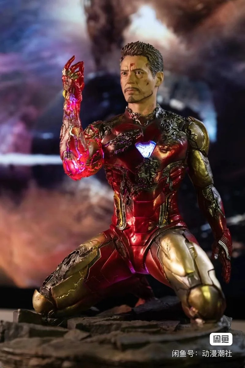 Iron Man Mk85 Snap Kneeling Statue Avengers Endgame Anime Figure