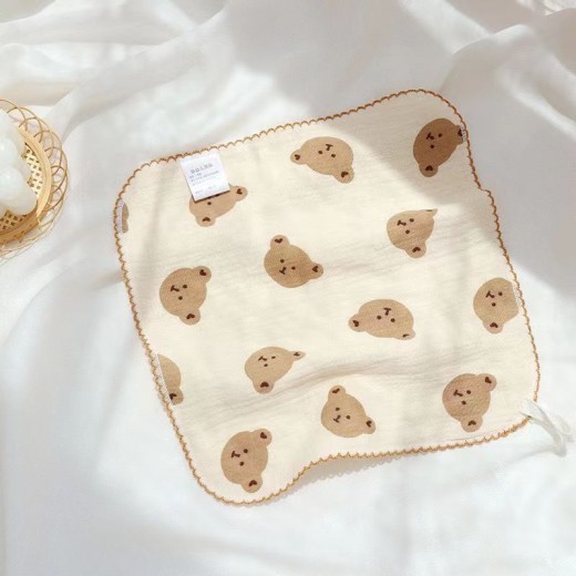Cotton Yarn Baby Face Towel Milk Towel Baby Feeding Saliva Towel Handkerchief