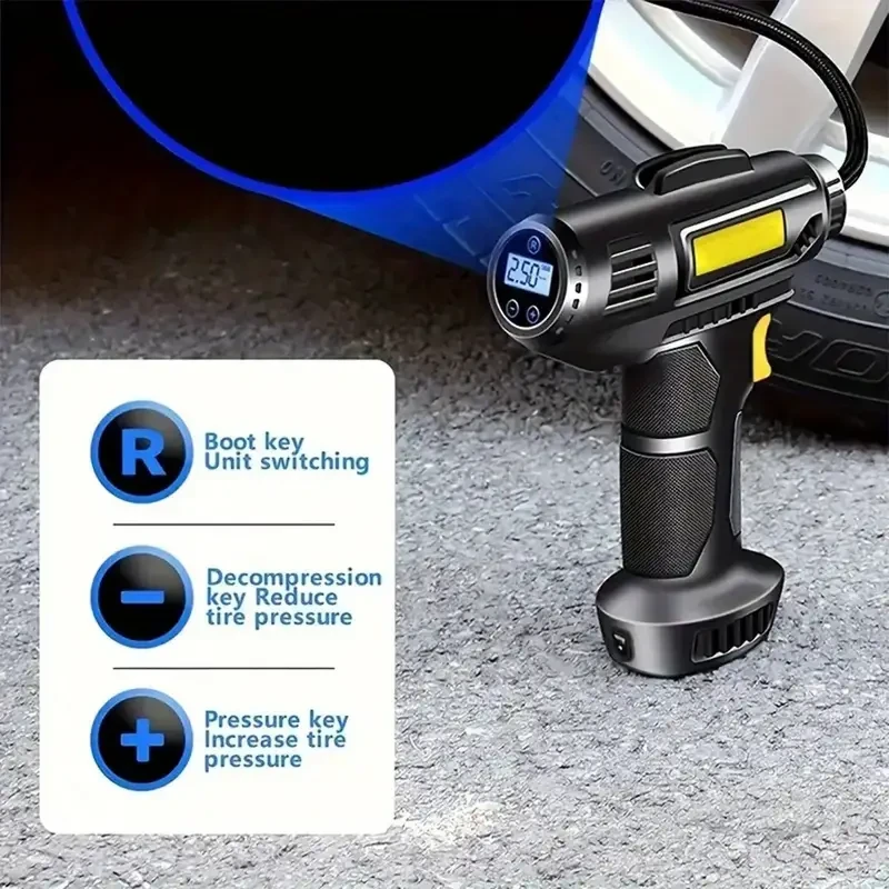 Portable Air Compressor And Inflator That Is Compact And High-Speed