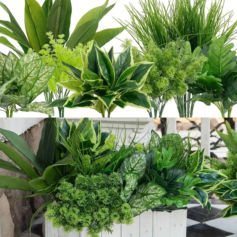 Outdoor Artificial Boxwood Anti UV Pseudo Stem Plants