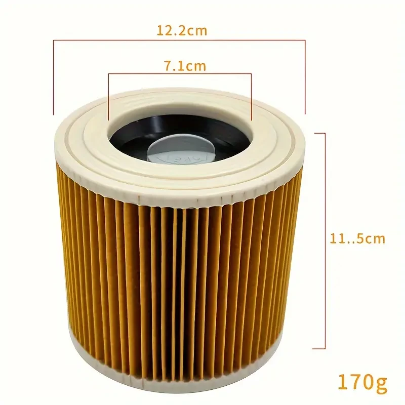 Cartridge Filter Fits Karcher WD WD2 WD3 Series Wet & Dry Vac Vacuum Cleaner