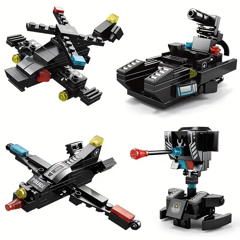 Building Block Toy Puzzle City Police Car Model for Boys