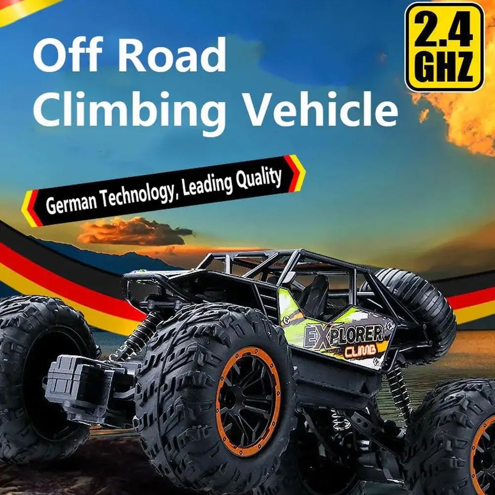 1:16 4WD RC Car with LED Lights Off-Road Radio Remote Control Buggy Truck