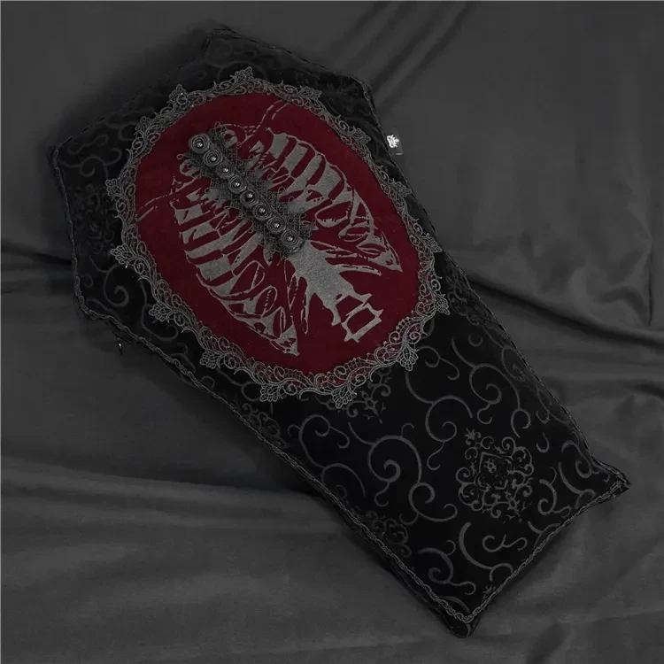 Terrifying Rib Coffin Shaped Long Pillow