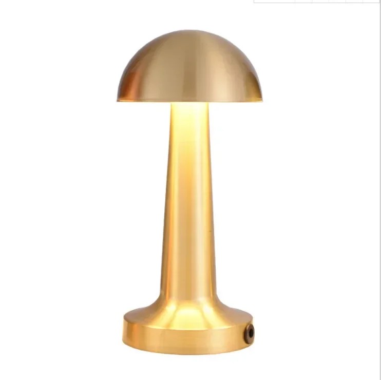 Retro LED Table Lamp - Touch Dimmable Rechargeable Desk Light for Restaurant, Coffee Bar, Home Bedroom Decor