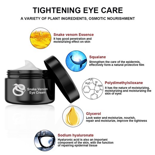 Snake Venom Eye Cream Lifts Tights And Hydrates Eye Bags