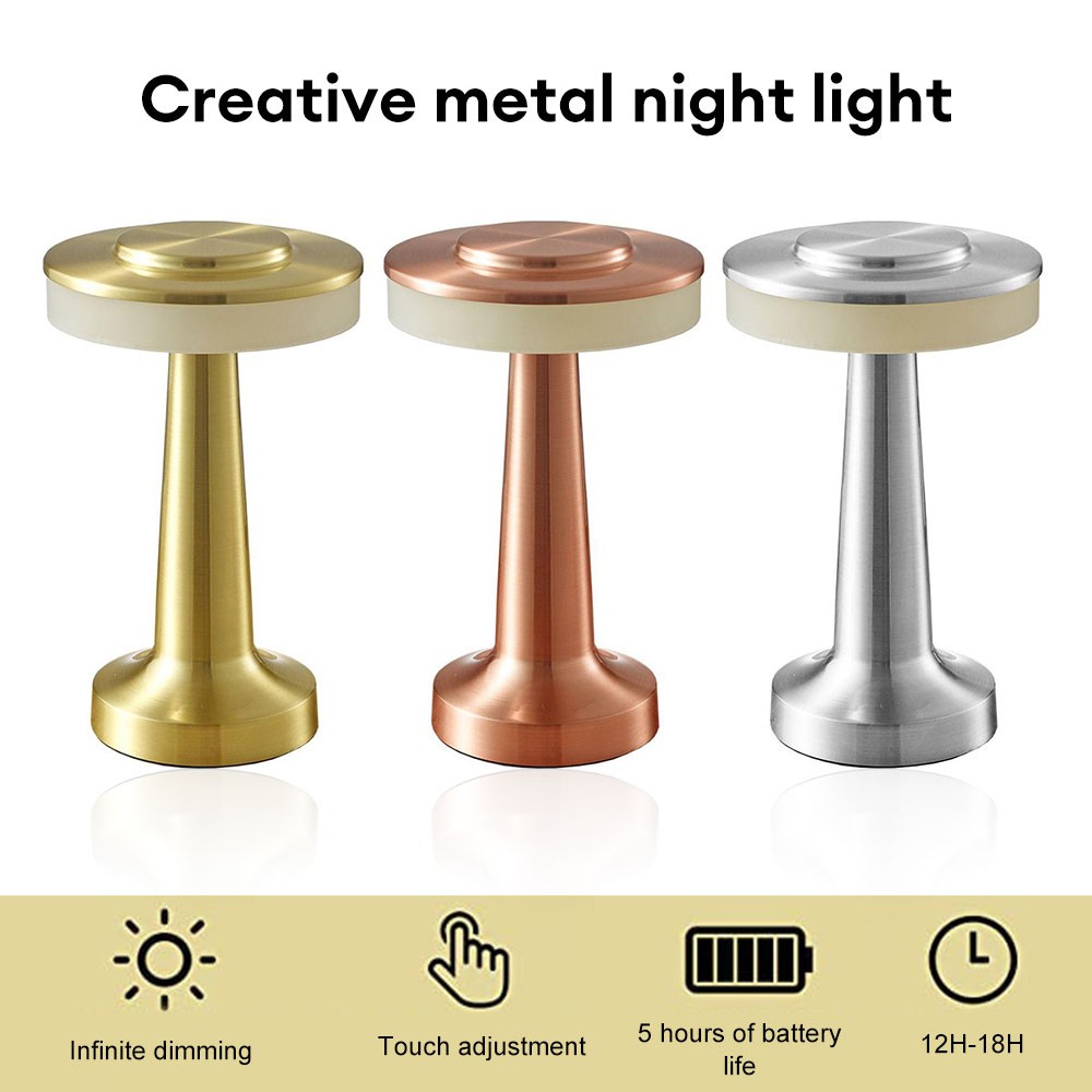 Retro LED Table Lamp - USB Rechargeable Creative Dining, Hotel Bar, Coffee Desk Lamp, Outdoor Night Light Decor, Bedside Room Lighting