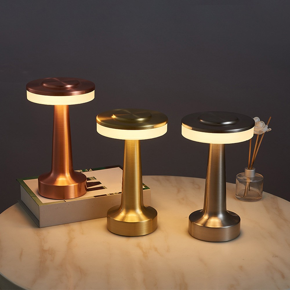 Retro LED Table Lamp - USB Rechargeable Creative Dining, Hotel Bar, Coffee Desk Lamp, Outdoor Night Light Decor, Bedside Room Lighting