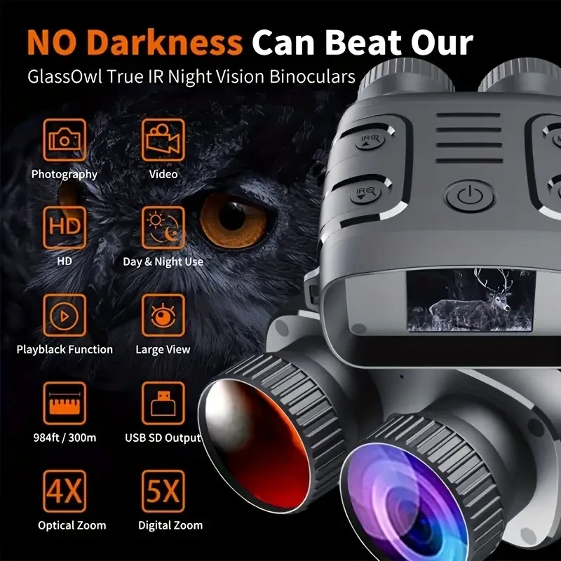 WEIKELI Night Vision Binoculars with 10X Digital Zoom