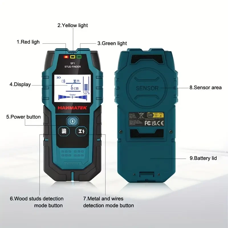 HANMATEK SF1 Stud Finder Wood Studs Metal Detecion