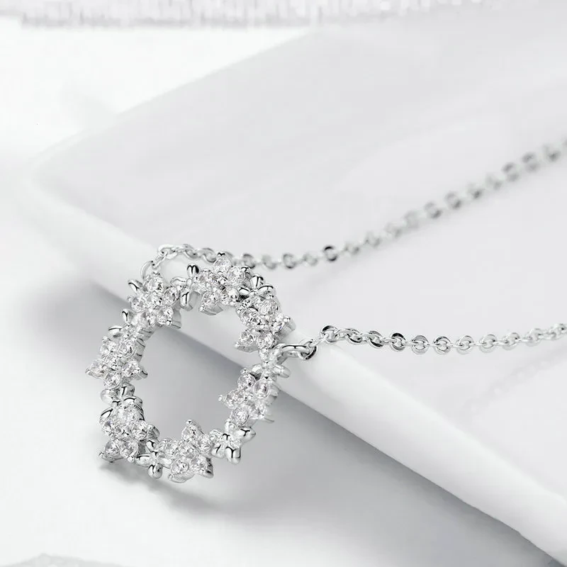 Evelyn Sterling Silver Necklace Bright Stars S925 Silver Necklace