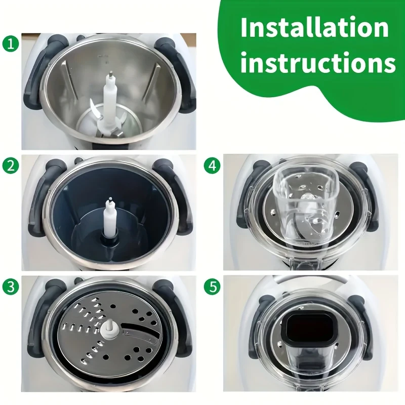 5pcs Thermomix TM6/TM5 Vegetable Grater Set