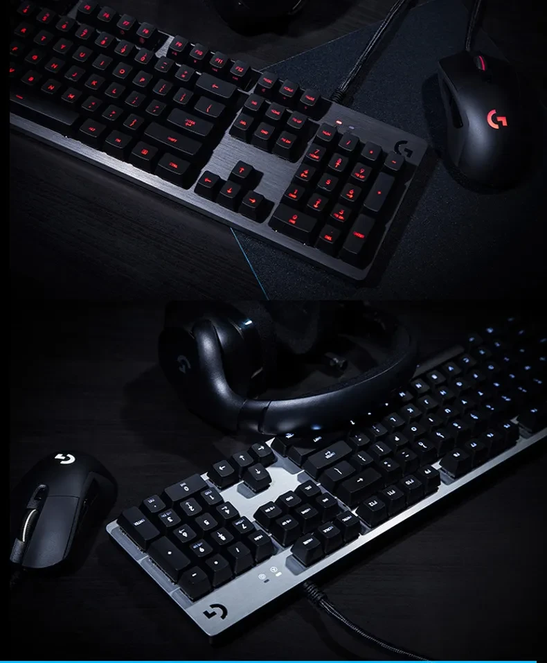 G413 Gaming Electronic Sports Mechanical Keyboard Desktop Backlight 104 Key Metal Panel