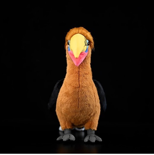 Original Design Brown Necked Hornbill Plush Toy