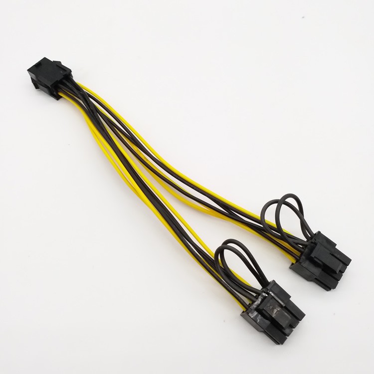 Graphics power cord 6P to dual 8P 6P to 6+2 graphics power cord