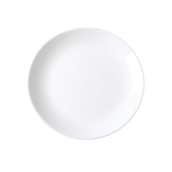 White Coupe Glass Dinner Plate 19cm - Wiltshire