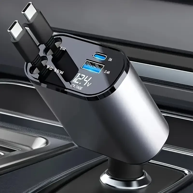 Type-c mobile phone car charger 4 in 1