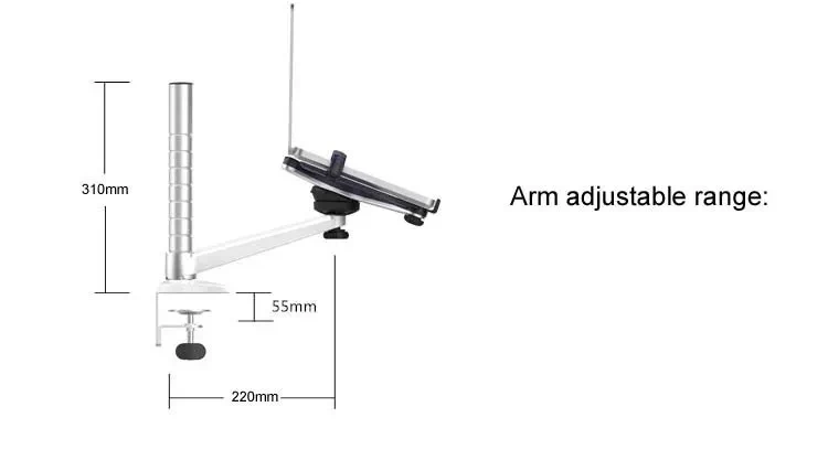 OA-1 Aluminum Alloy Height Adjustable Computer Stand