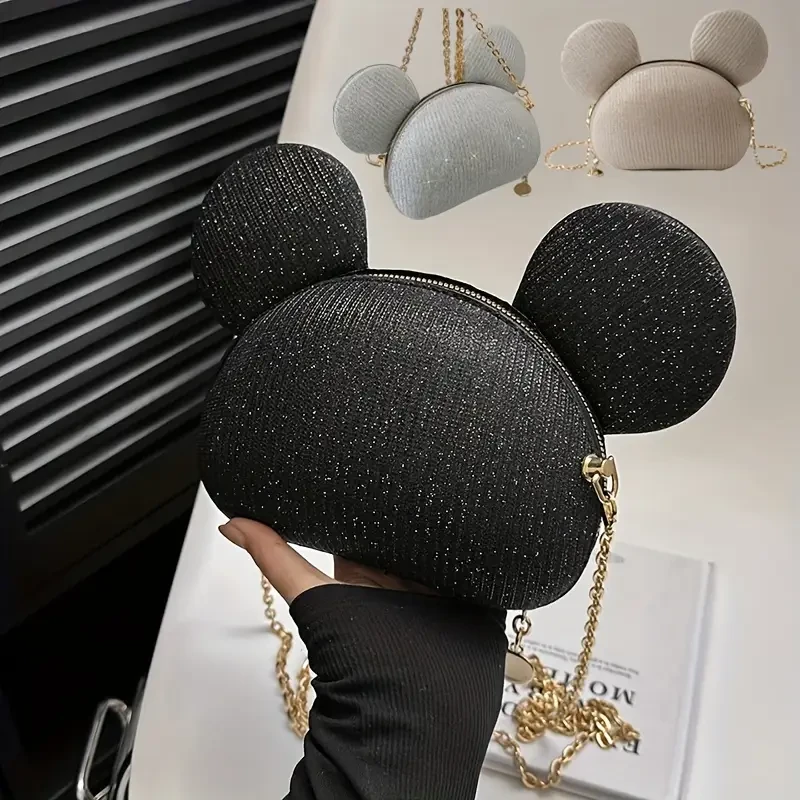 Elegant Glitter Crossbody Bag: Chic Polyester-Lined Accessory