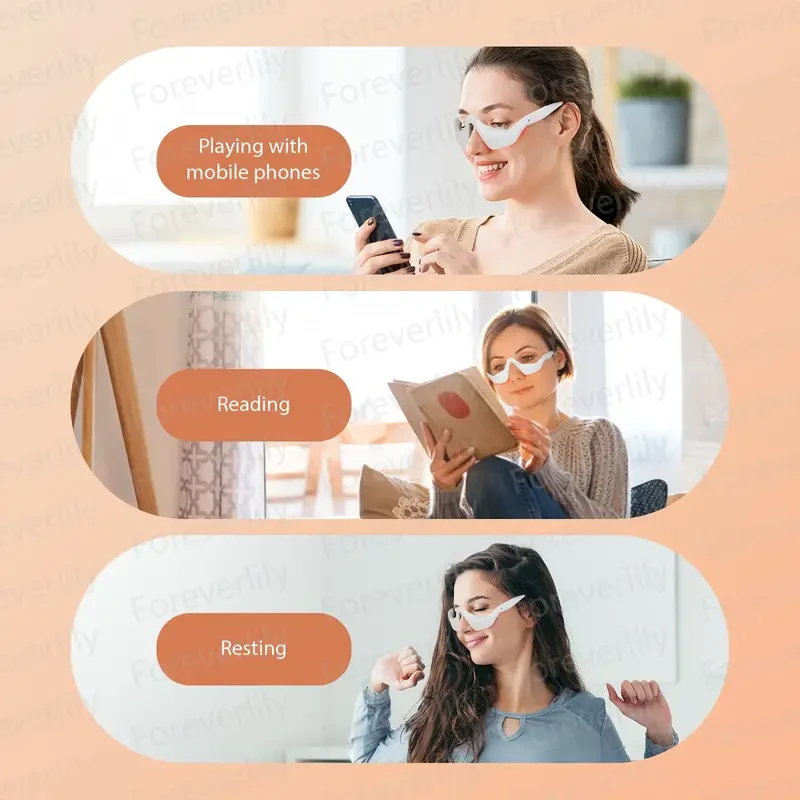 Foreverlily 3D Eye Massager with 4 Modes & 3 Intensity Levels