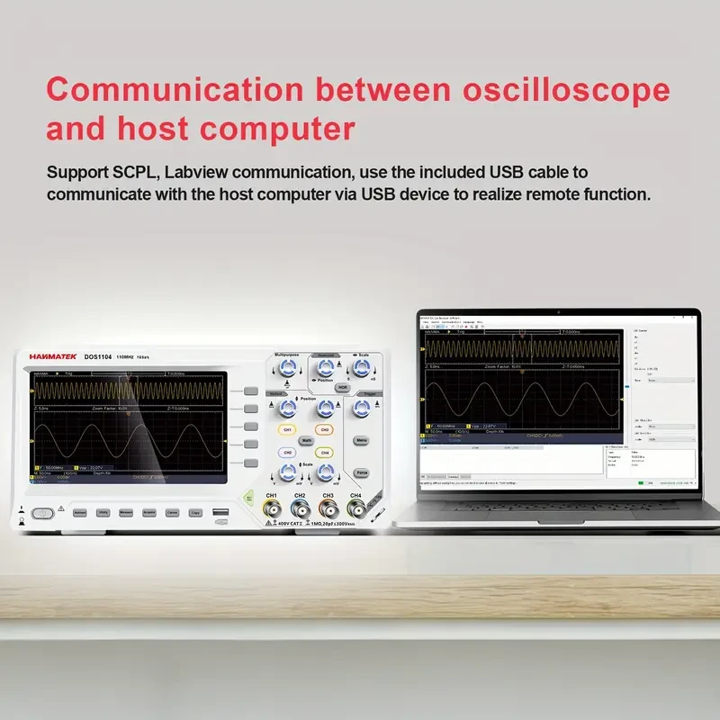 1pc HANMATEK DOS1104 Digital Oscilloscope