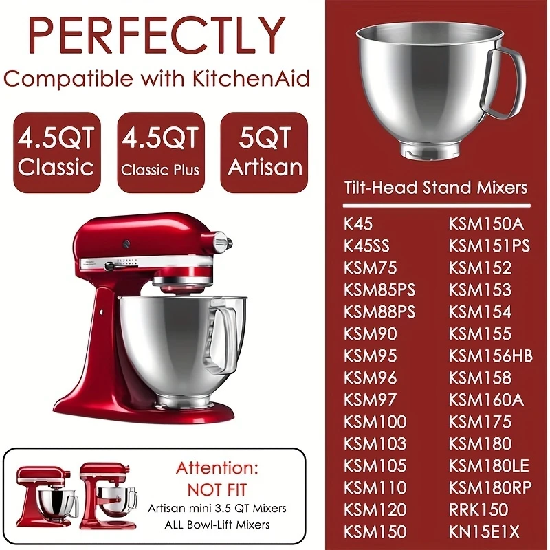Stainless Steel Mixer Bowl