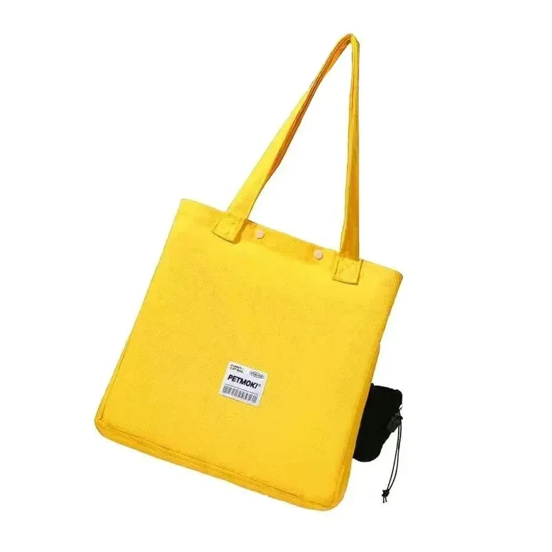 Large Capacity Pet Cat Bag Multifunctional Breathable Dog Canvas Carrier Bag Escape-proof Pet
