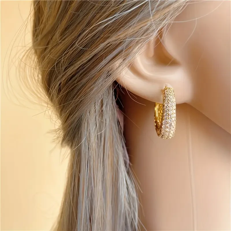 READKISS Elegant 18K Golden Plated Hoop Earrings