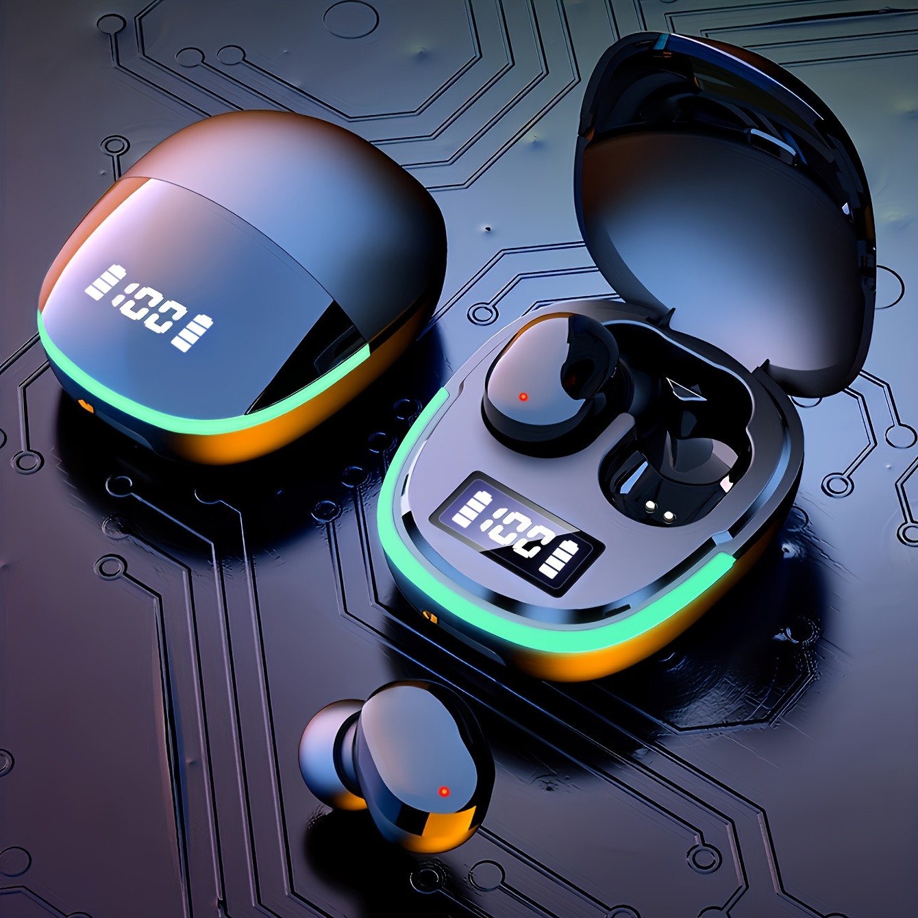 2024 New Wireless Earphones Headphones with LED Display Touch In-Ear TWS Wireless Earbuds, Sports Music Game Headset for iOS/Android