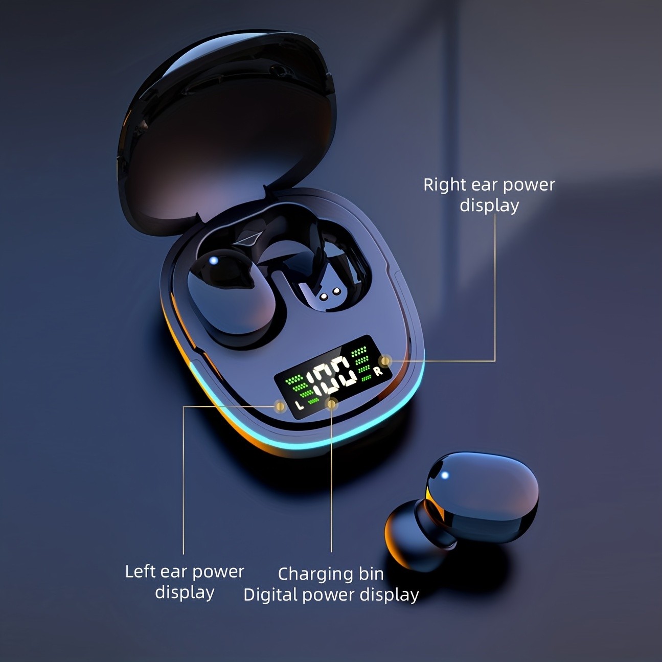 2024 New Wireless Earphones Headphones with LED Display Touch In-Ear TWS Wireless Earbuds, Sports Music Game Headset for iOS/Android