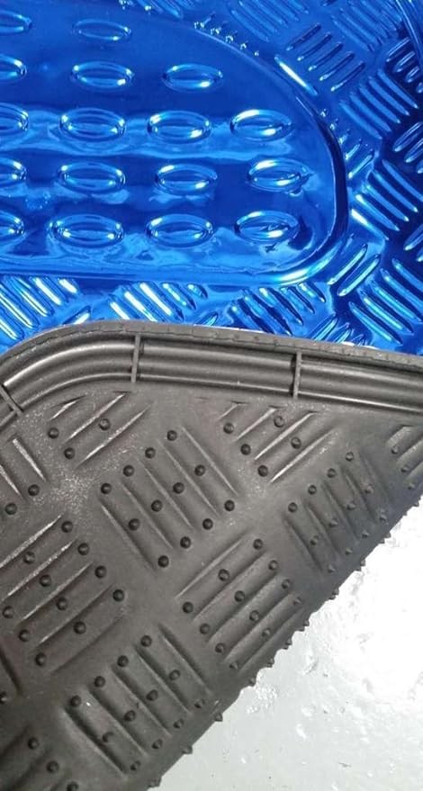 4-Piece Rubber/Aluminium Look Car Mat