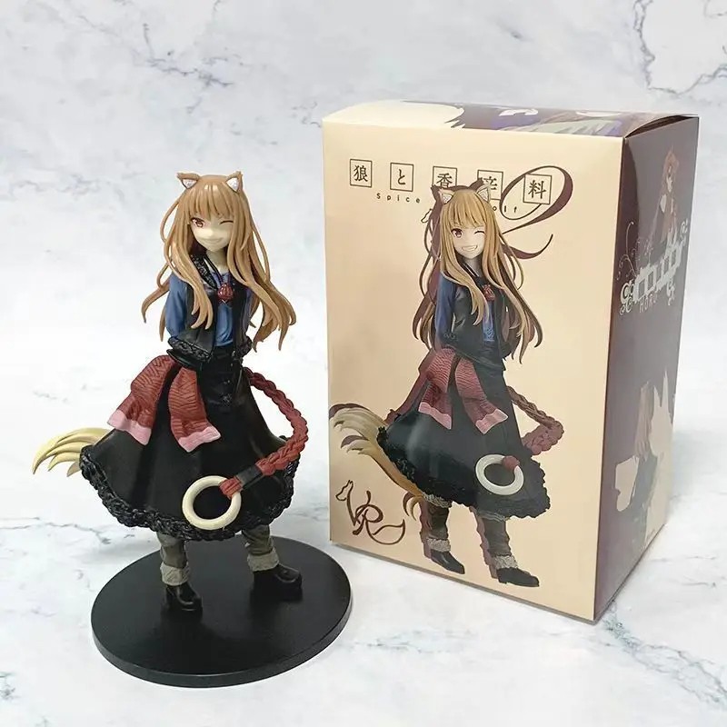 17cm Holo Wink Anime Figure Model - Wolf Tail Girl PVC Action Figure