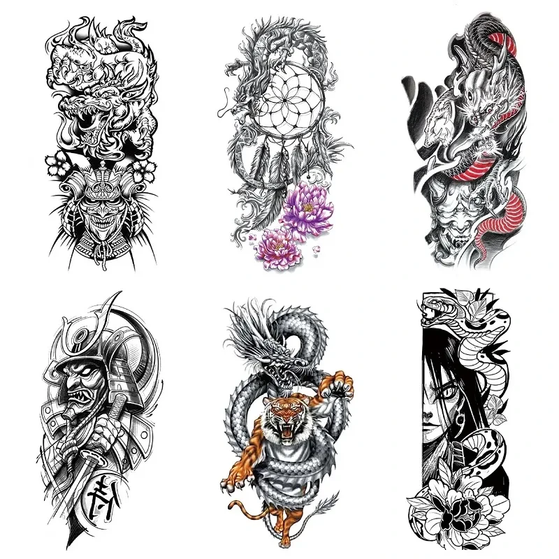 Dragon and skull tattoo designs