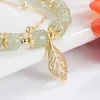 Wotian Jade Lucky Gold Leaf Bangle