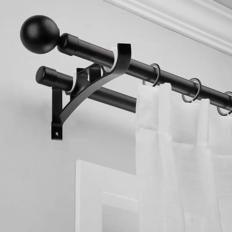 2pcs Aluminum Alloy Pole Brackets with Hooks