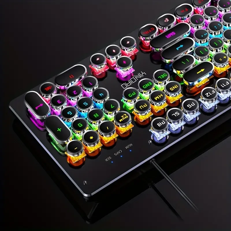 YinDiao Pro Gaming Keyboard - 104-Key Ergonomic Design
