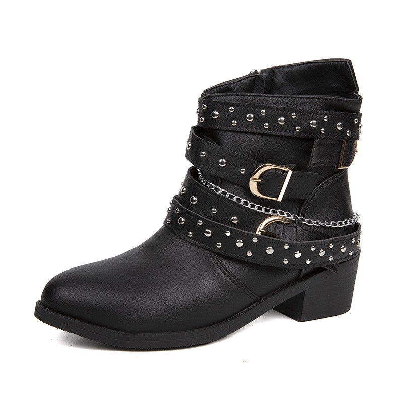 European Flair: Women's Dr. Martens Punk Rivet Leisure Boots