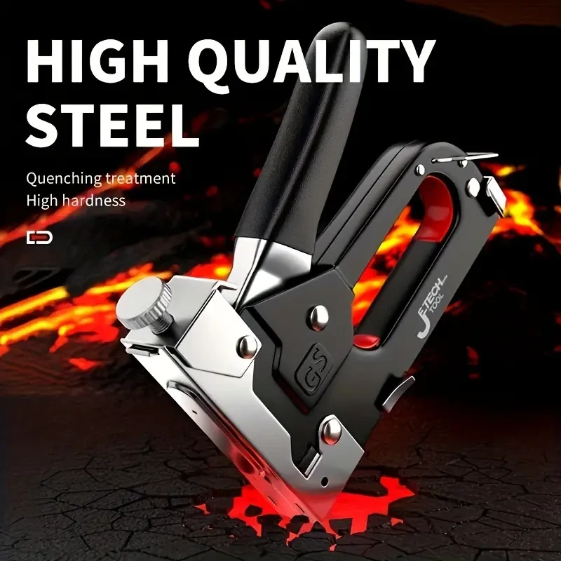 4 In 1 1Heavy-duty Stapler For DIY Home Decor Furniture Wood Frame Stapler