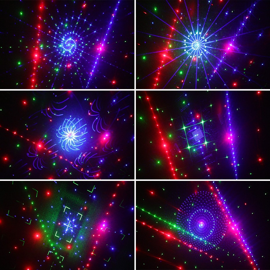ALIEN 21-Hole RGB Party DJ Disco Beam Patterns Stage Laser Light Projector