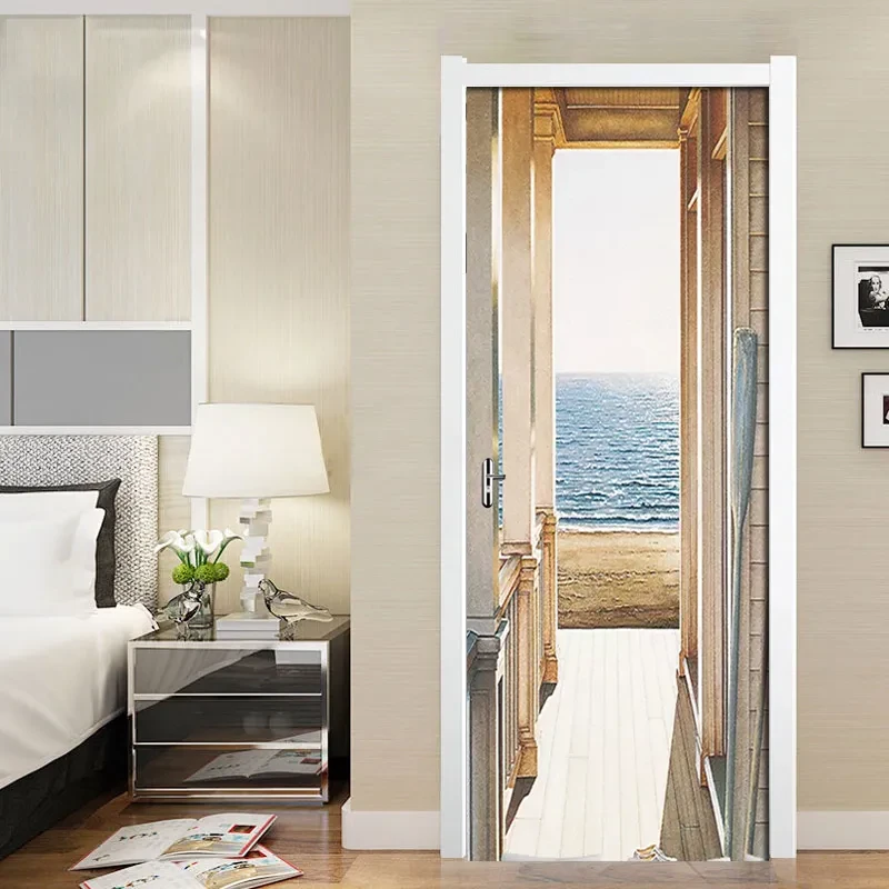 Metal door decals