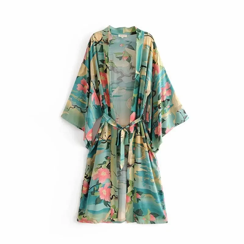Long Lace Kimono Cardigan