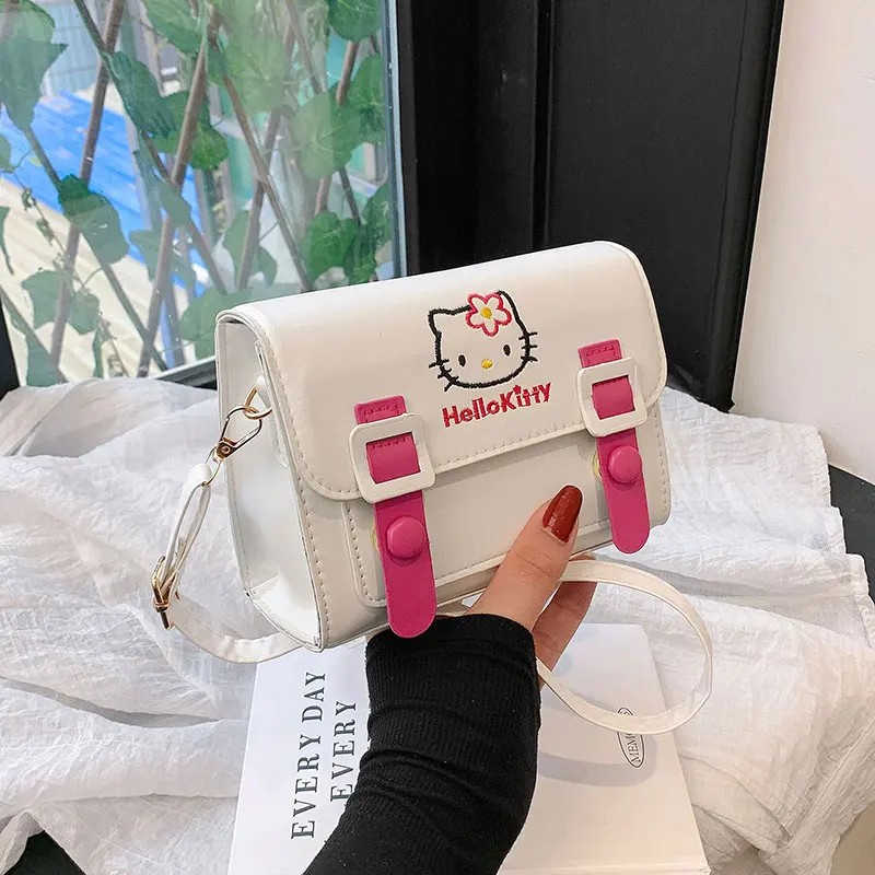 MINISO Disney Sanrio Hello Kitty Cinnamoroll Anime Shoulder Bag Kawaii Cute Cartoon Backpack for Girls, Ideal Gift