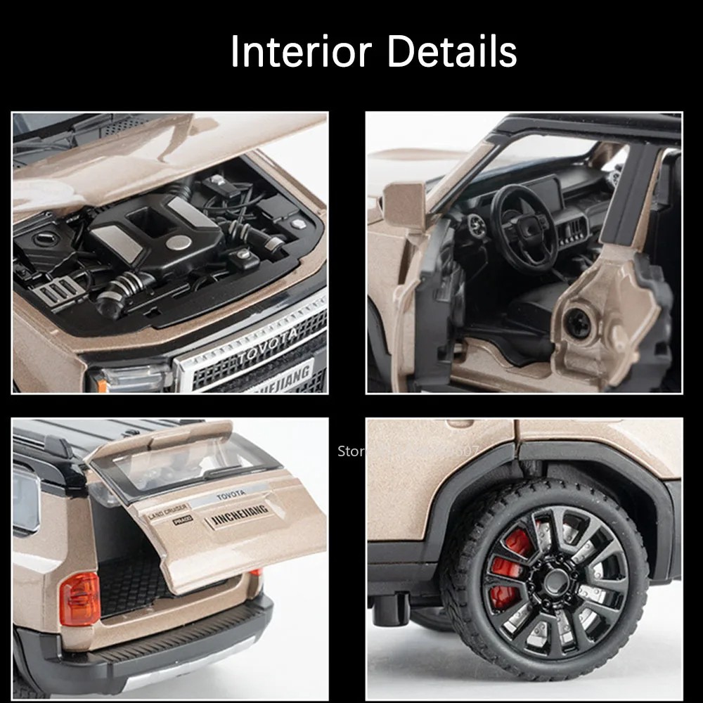 1:32 Prado SUV Car Model Toy: Detailed Alloy Die-casting Off-Road Vehicle
