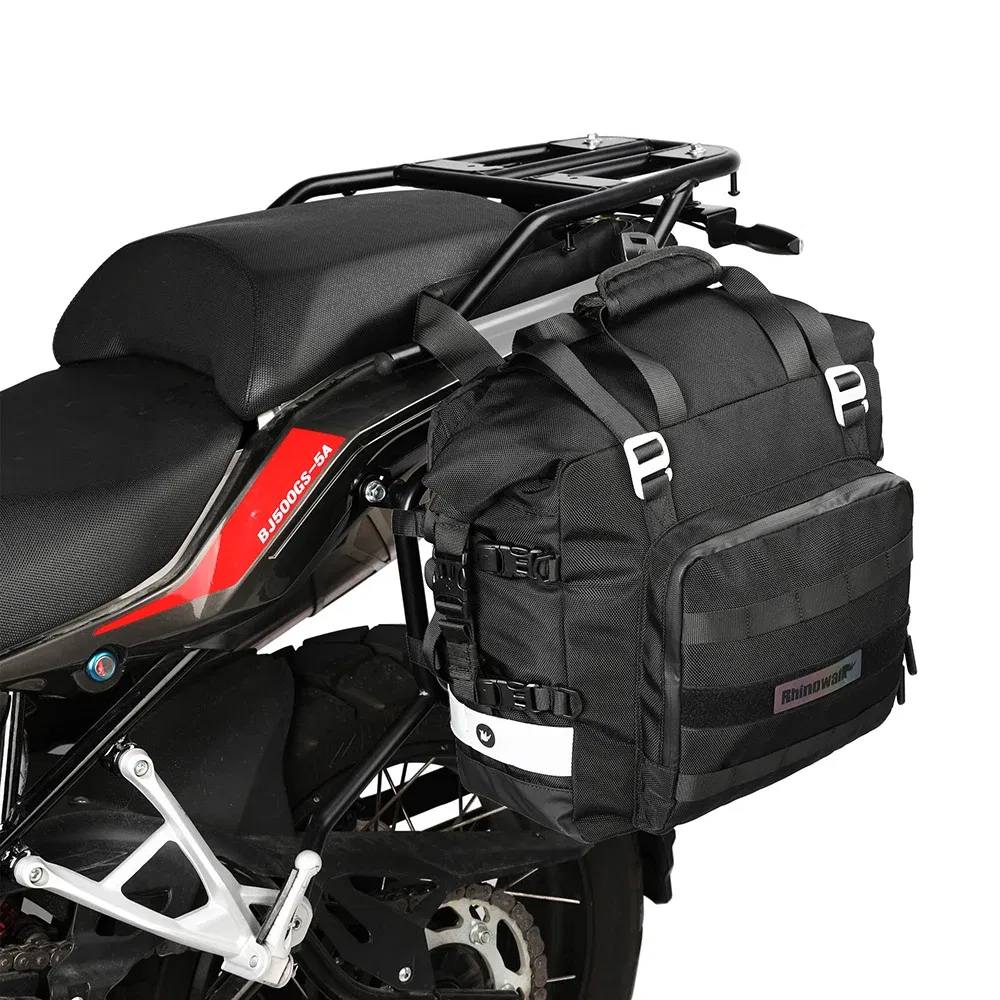 Color Name: Black - Motorcycle Saddlebag Waterproof Side Bag For BMW R1250GS R1200GS F850GS F750GS LC ADV Adventure For Suzuki V-Strom Luggage