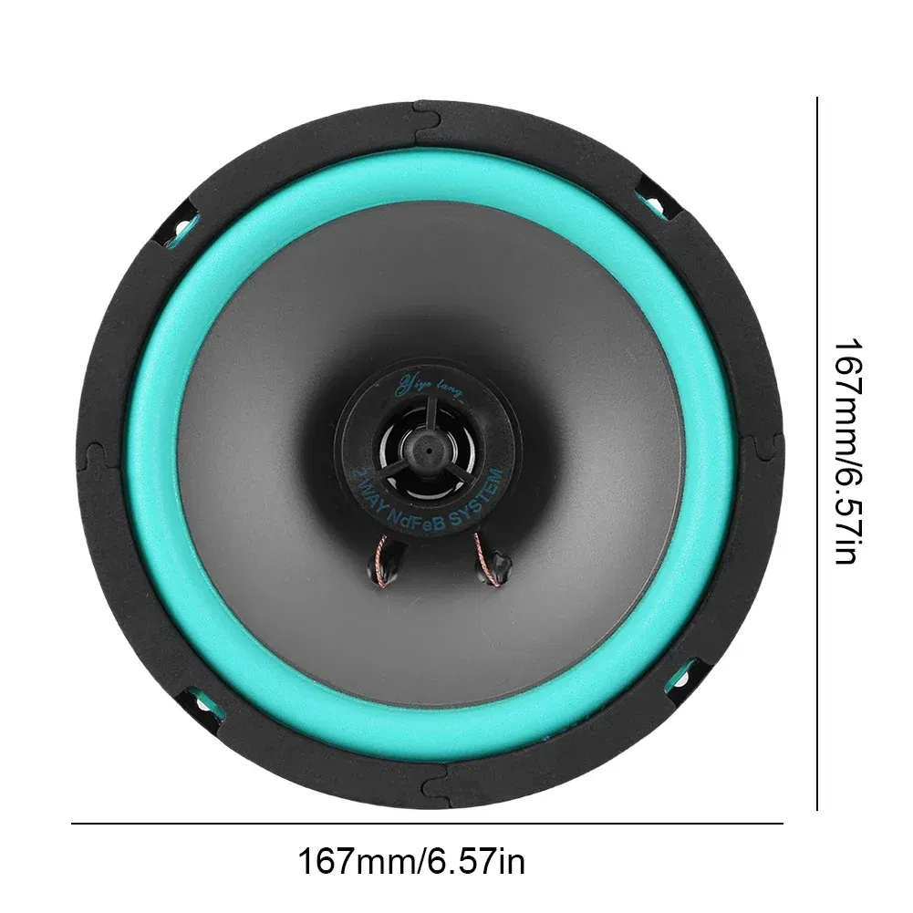 Size: 8" - 4/5/6 Inch Car Speakers 100W/160W Max Universal HiFi Coaxial Subwoofer Car Audio Music Stereo Full Range Frequency Auto Speakers