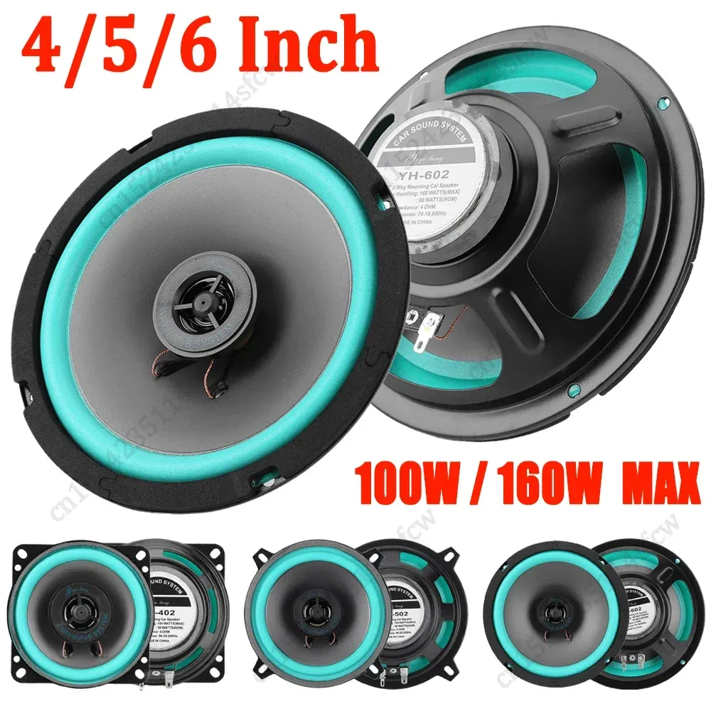 Size: 8" - 4/5/6 Inch Car Speakers 100W/160W Max Universal HiFi Coaxial Subwoofer Car Audio Music Stereo Full Range Frequency Auto Speakers