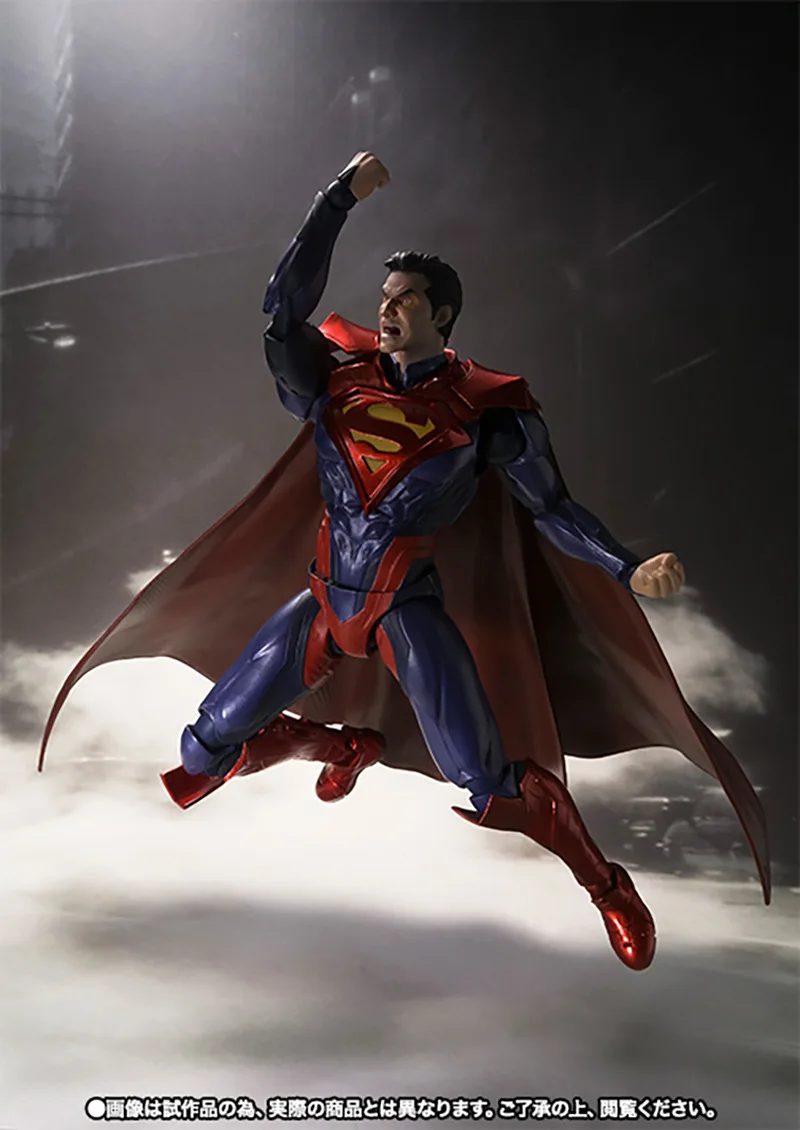 BANDAI 18CM PVC Tamashii Nations S.H.F Figuarts Superman (Injustice Ver.) Injustice Original Action Figure Model Toys Gift