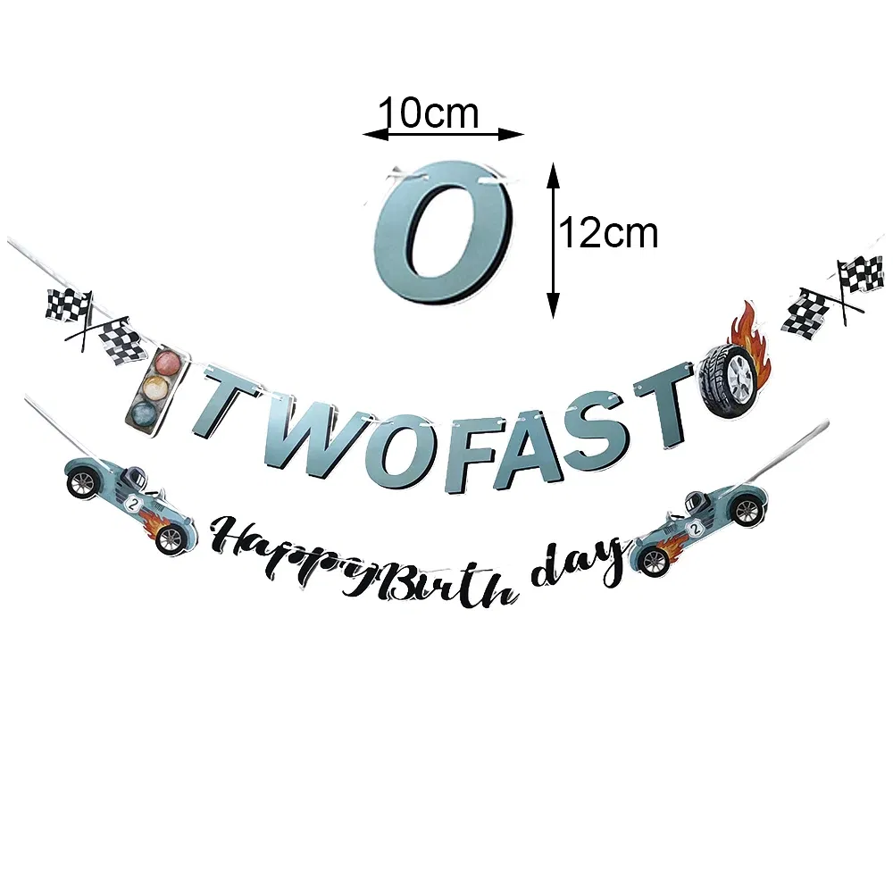 Color: green, Capacity: 480ml - Racing Car Disposable Tableware PLates Cups Napkin Tablecloth Two Fast Birthday Party Decorations